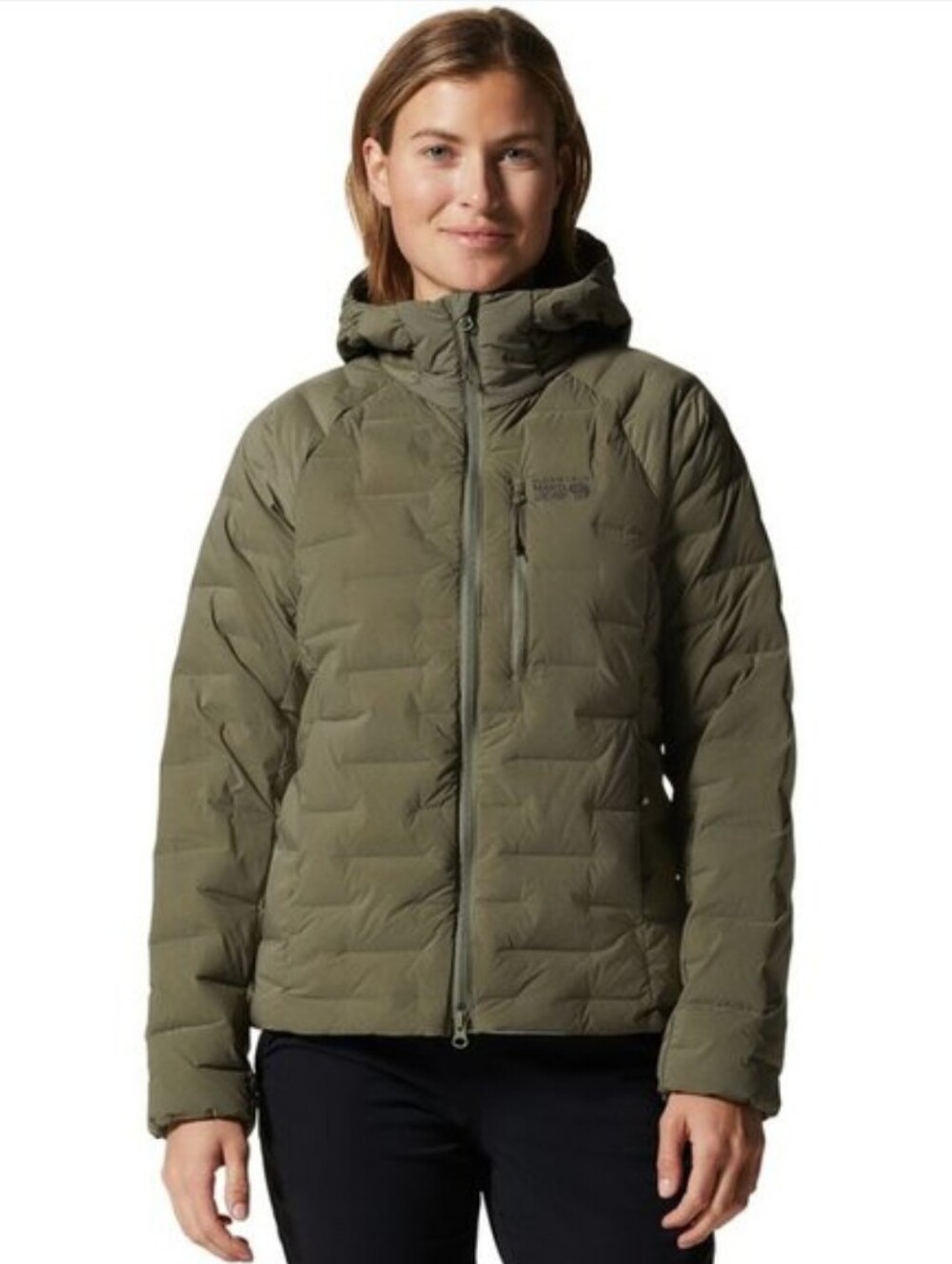 Mountain Hardwear Womens Stretchdown Hooded Down Jacket - Green